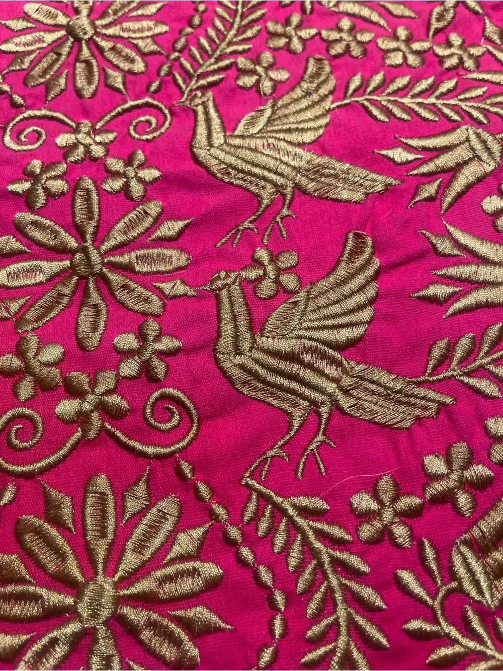 Made in Mexico - Otomi pillowcase - pink and gold - Picture 9 of 9
